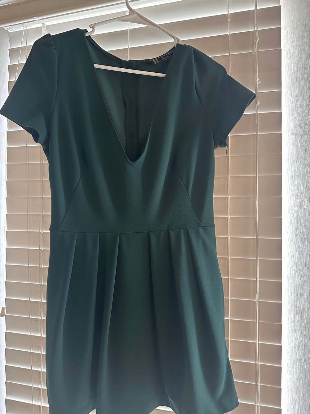 Zara Emerald Green V-Neck Mini Dress/ romper